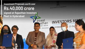 Investment Proposals worth over Rs.40,000 crore signed at Rajasthan Investors Meet in Hyderabad